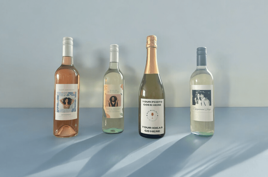 personalised wine bottles and labels